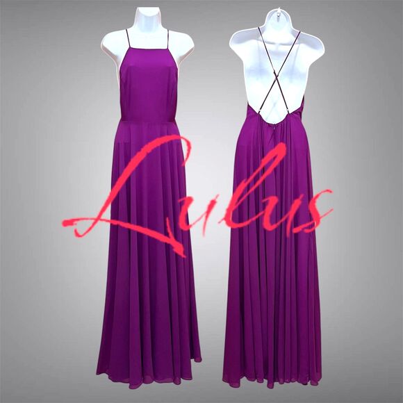 Lulus Mythical Kind of Love Flowy Purple Dress Size Small - Picture 1 of 13